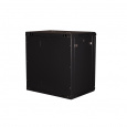 Шкаф 19" телекоммуникационный настенный, 12U 635x600х450 мм, дверь стекло, черный